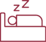 bed sleep maroon icon