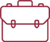 briefcase bag maroon icon