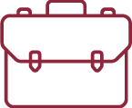 briefcase bag maroon icon